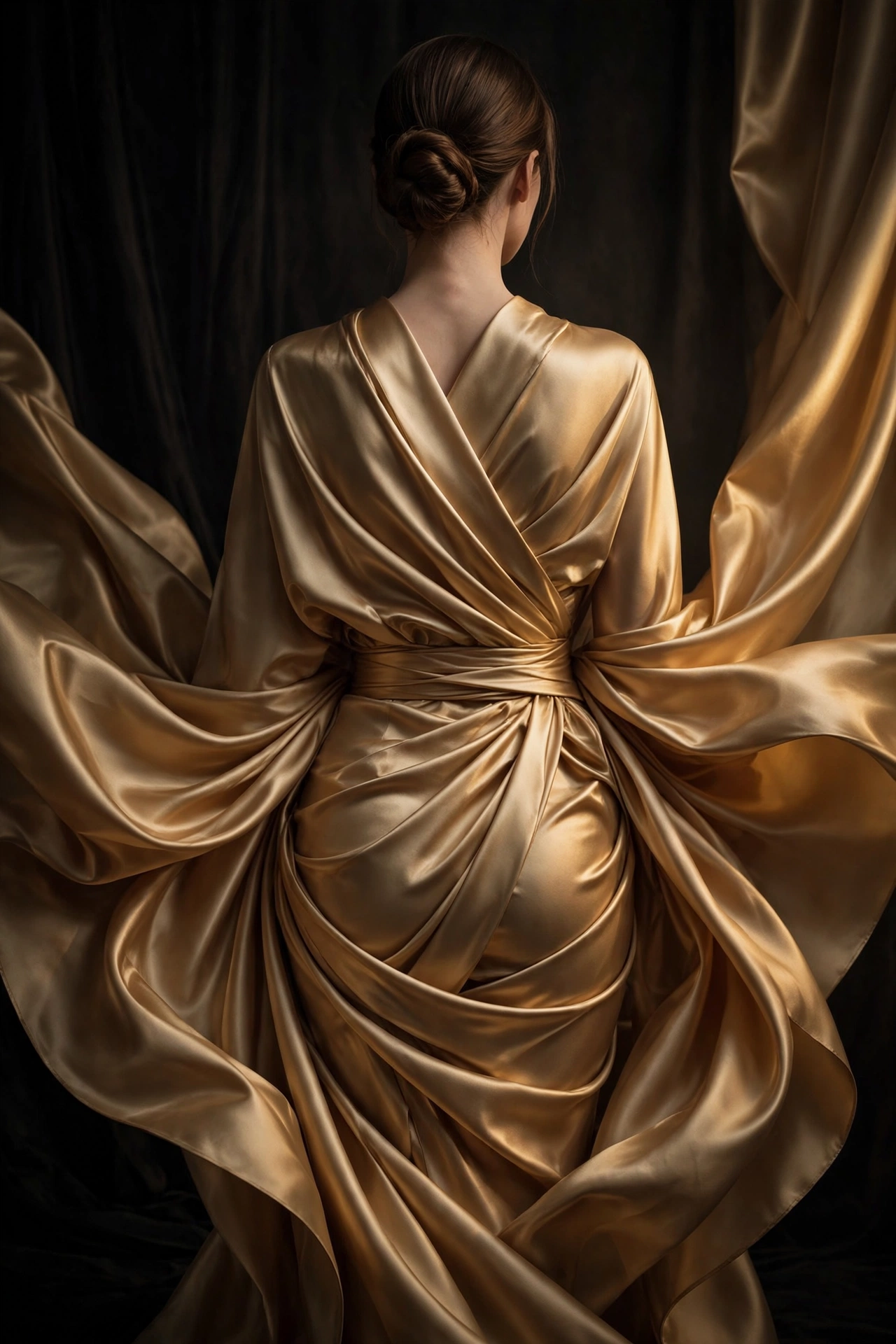 Abstract art print: Golden Hour Silk