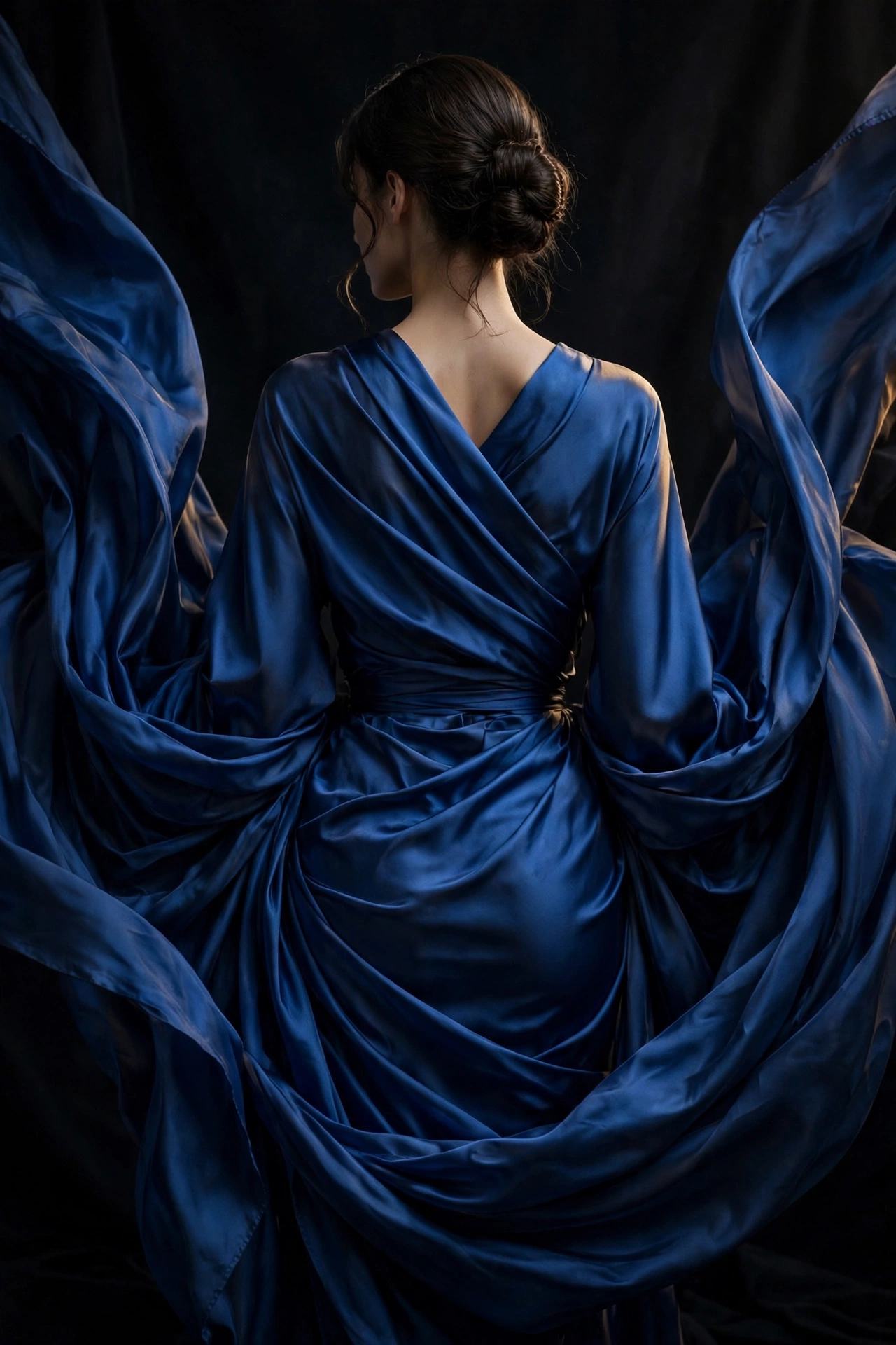 Abstract art print: Cobalt Wrap