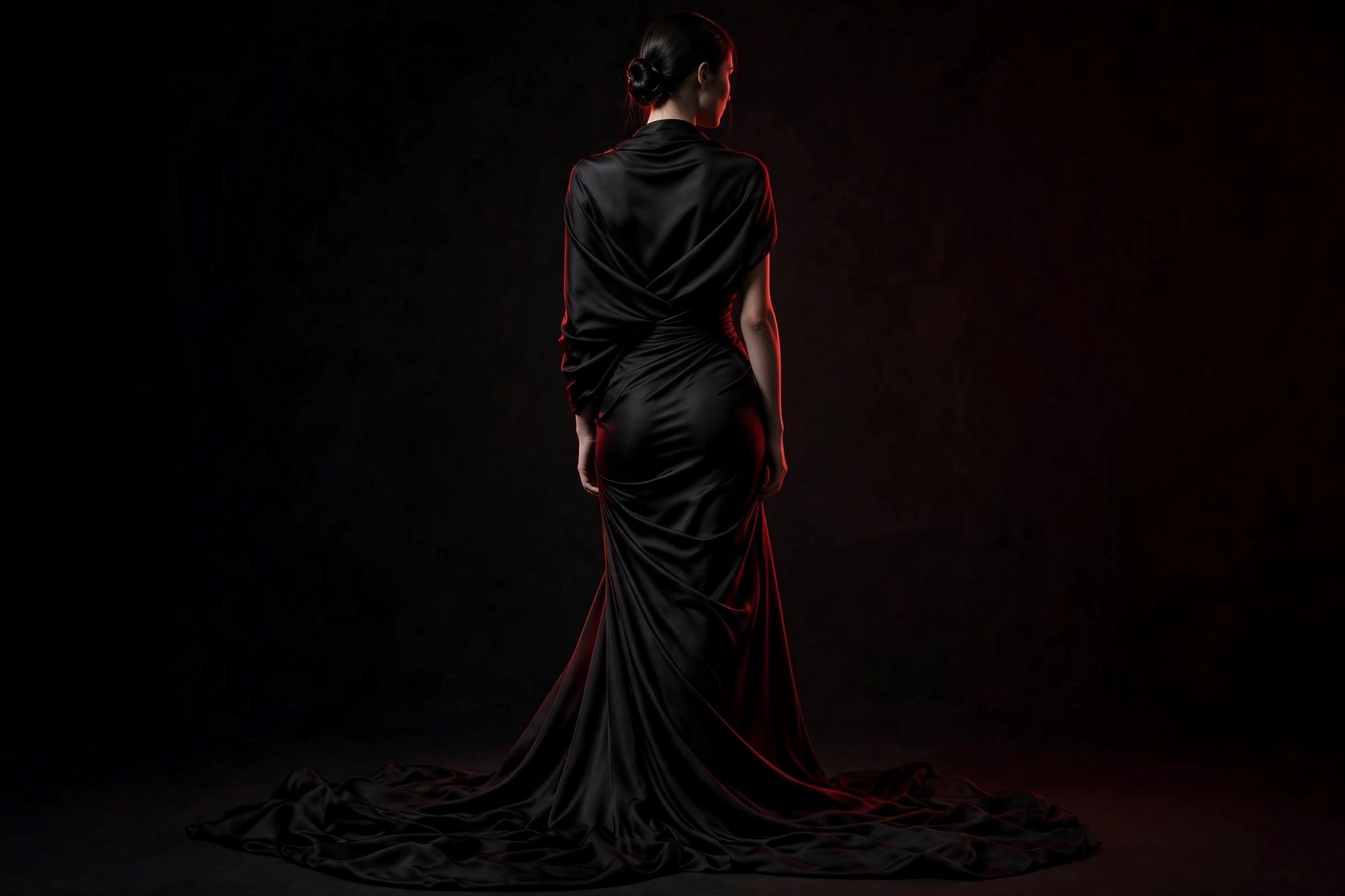 Noir silk study &mdash; NoLies editorial artwork
